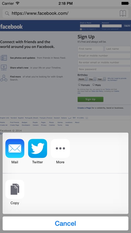 Desktop View Browser