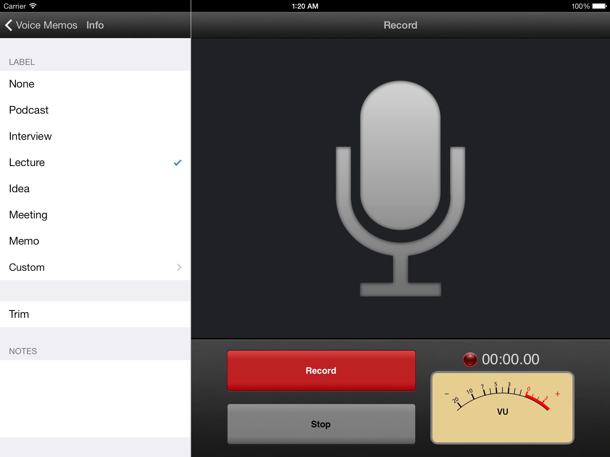 Voice Memos for iPad screenshot 3