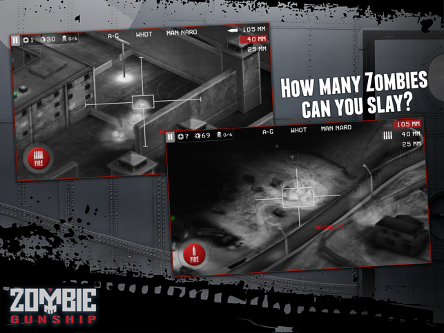 ‎Zombie Gunship: Gun Down Zombies Screenshot