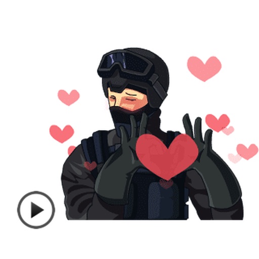 Animated Cute SWAT Sticker