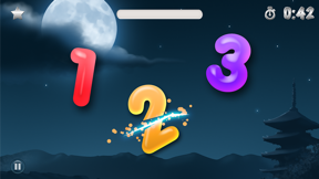 123 Ninja the First Numbers Slicing Game for Kids screenshot