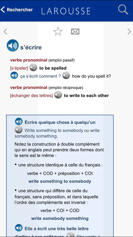 Grand Dictionnaire anglais-français Larousse screenshot 3 of 5
