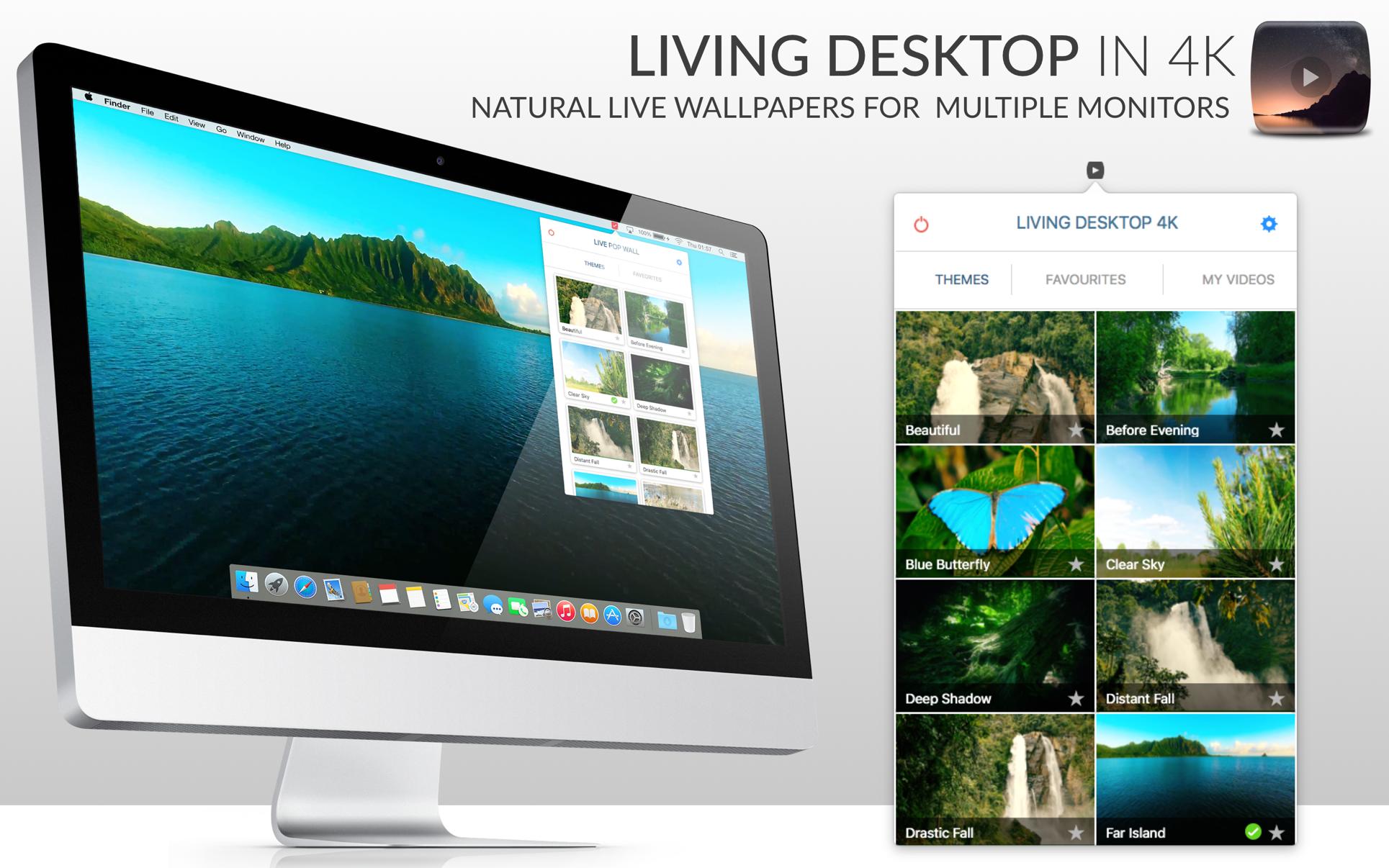 LivingDesktop 4K - Live Videos for Multi Monitors