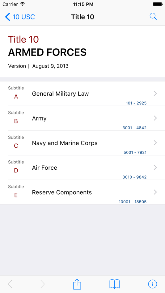 10 USC - Armed Forces (LawStack Series) - 8.602.20170702 - (iOS)