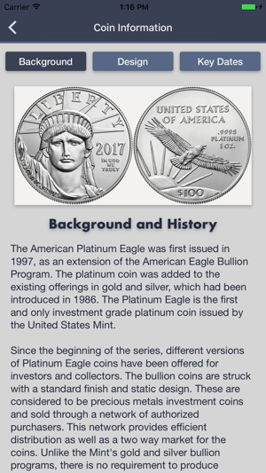 Platinum Eagles - Coin Guide & Collection Tracker(圖2)-速報App