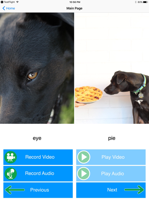 Puppy Minimal Pairs iPad screenshot 1 - Education app
