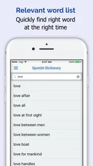 spanish dictionary elite iphone screenshot 2