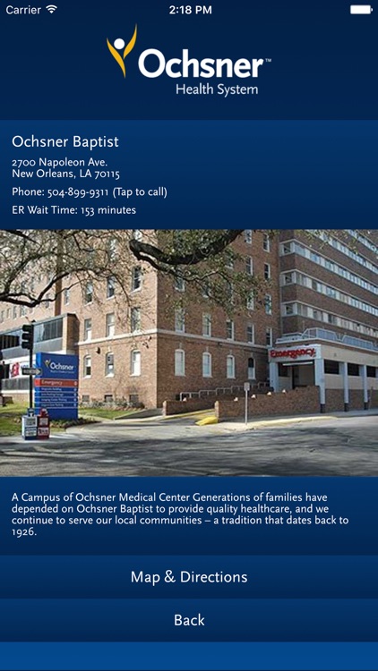 Ochsner ER Wait Times screenshot-3
