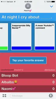 bloopers - a card game of lol vs omg iphone screenshot 2