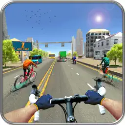 Bicycle City Rider: Endless Highway Racer app icon