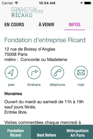 Fondation d'entreprise Ricard screenshot 2