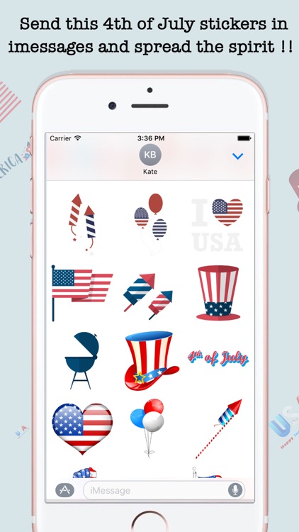 Animated 4th Of July Emojis For iMessage screenshot-3