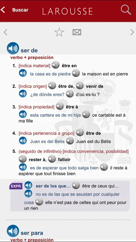 Grand Dictionnaire Espagnol/Français Larousse screenshot 4 of 5
