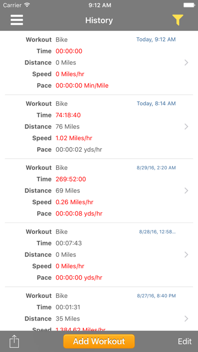 Bike Speeds - Track and log your workouts screenshot 4
