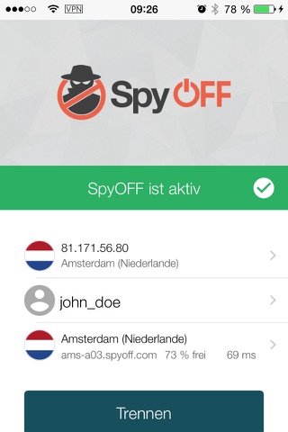 SpyOFF VPN screenshot 2