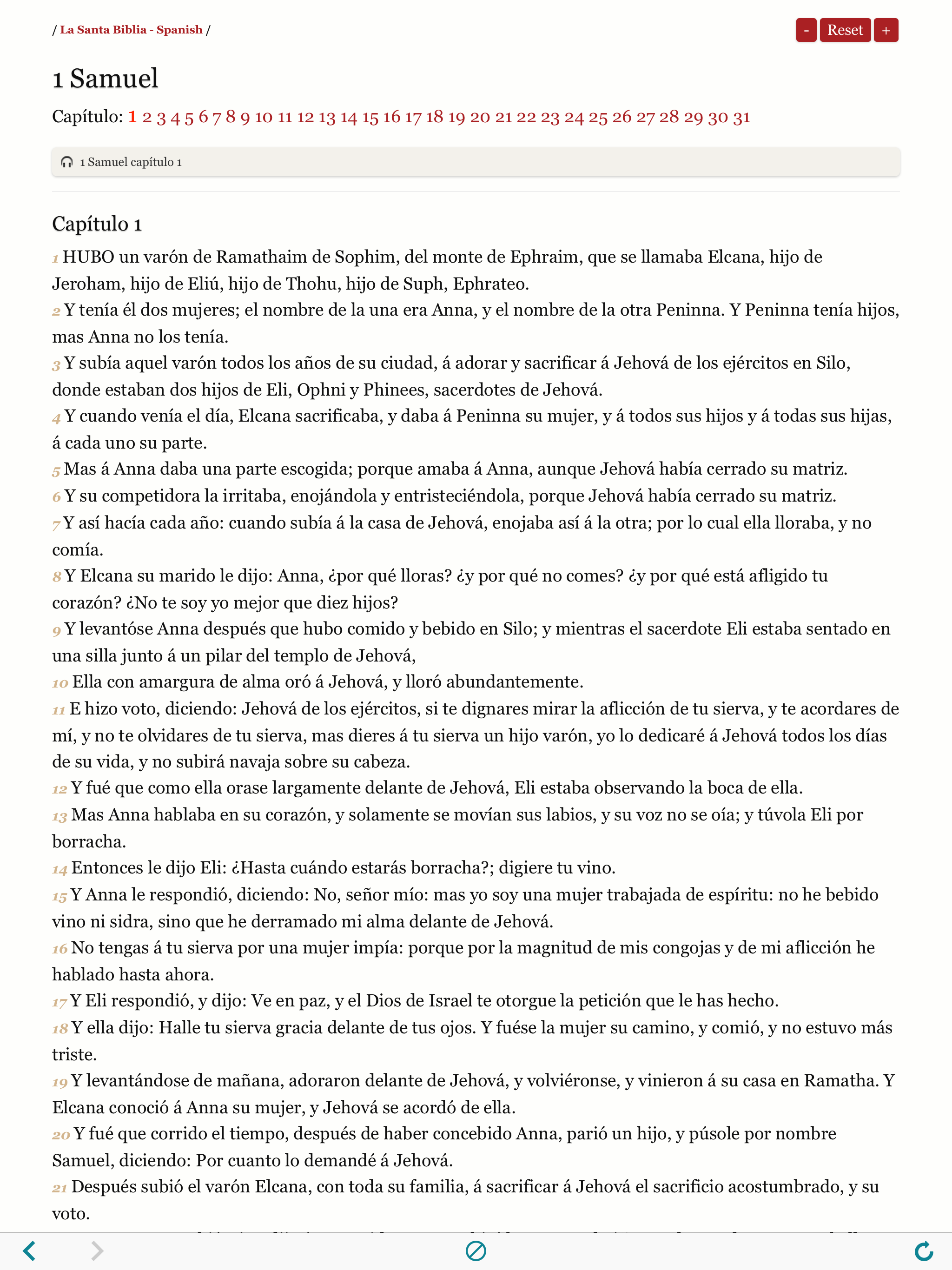 Spanish Bible : Easy to use Bible Audio book app