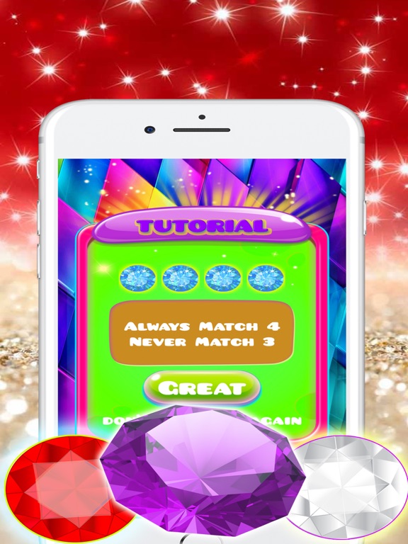 Screenshot #6 pour Gems Jewels Match 4 Puzzle Game for Boys & Girls