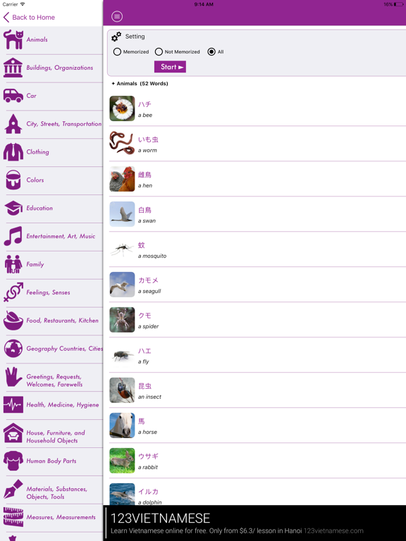 Screenshot #4 pour Japanese Vocabulary - Learn and Test