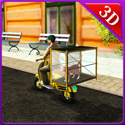 Pet Animal Transporter Bike & Delivery Boy Sim icon