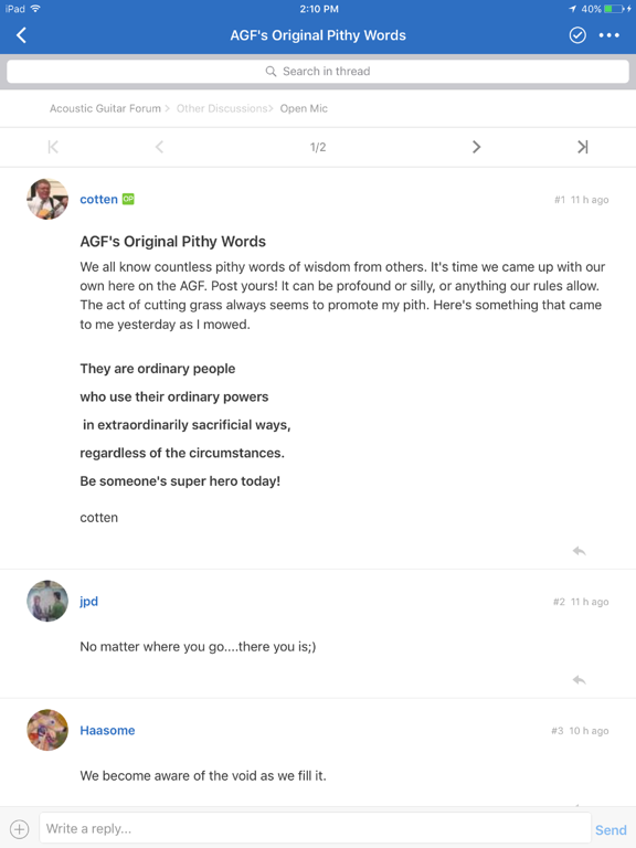 Screenshot #5 pour Acoustic Guitar Forum