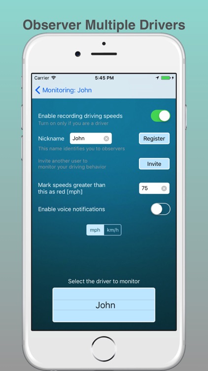 SafeDrive: Monitor speed of your teen driver