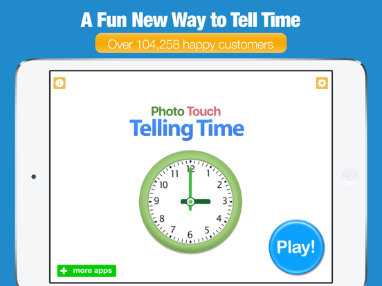 Telling Time - Photo Touch Game iPad app afbeelding 1