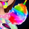 Icon Rainbow Unicorn Glowing Cotton Candy! Fair Food