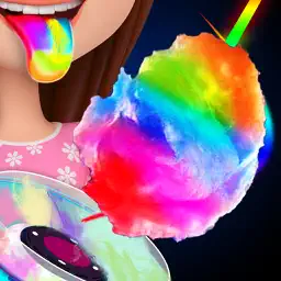Rainbow Unicorn Glowing Cotton Candy! Fair Food app icon