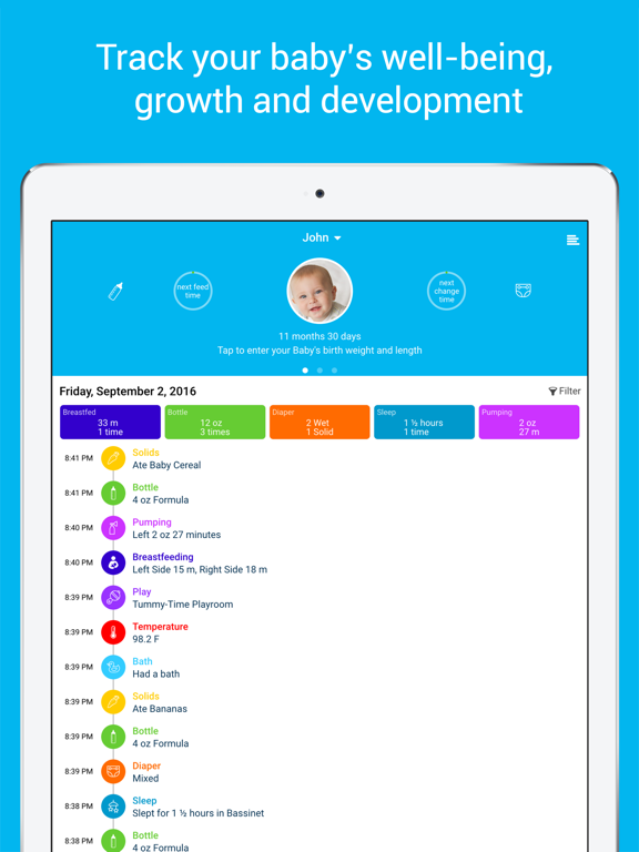 Screenshot #4 pour Clever Baby - Log & Diary to track it all!