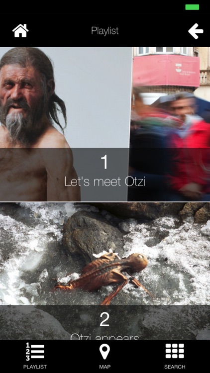 Multimedia audio guide Ötzi