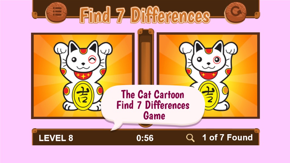 The Cat Cartoon Find 7 Differences Game - 1.0 - (iOS)