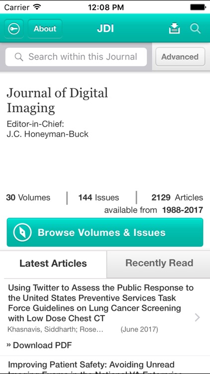 Journal of Digital Imaging