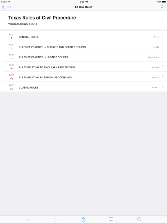 Screenshot #4 pour Texas Rules of Civil Procedure (LawStack's TX Law)
