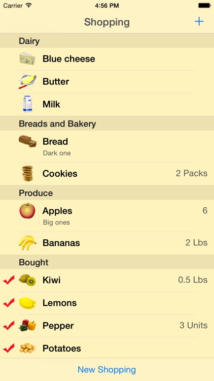 Shopping List - quick and easy
