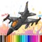 Icon Air Plane Flight Coloring Book for kidออ