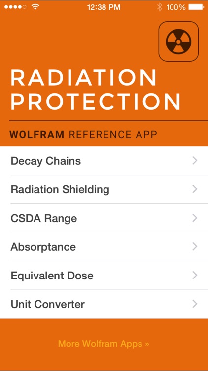 Wolfram Radiation Protection Reference App