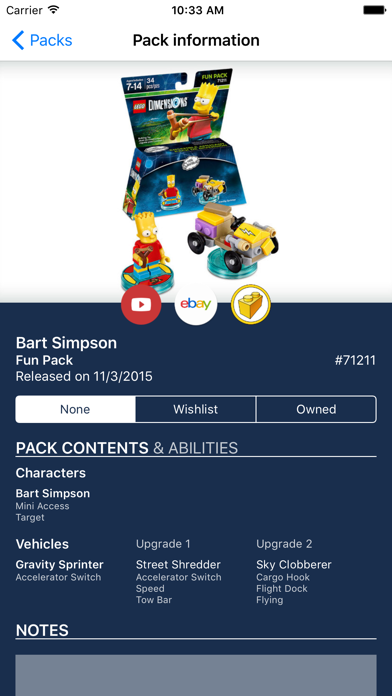 My Collections: LEGO Dimensions Ed. Screenshot