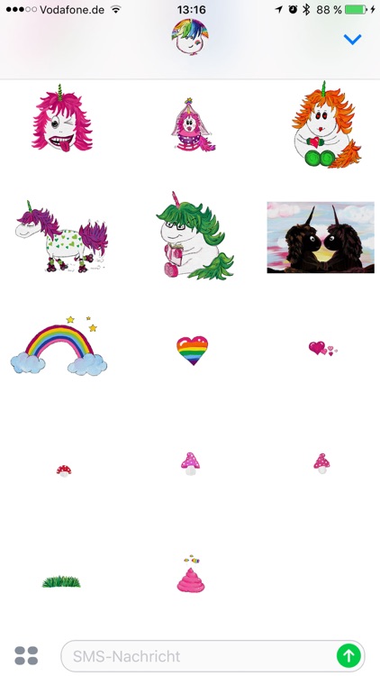 Hand Drawn Unicorns Sticker Pack screenshot-3