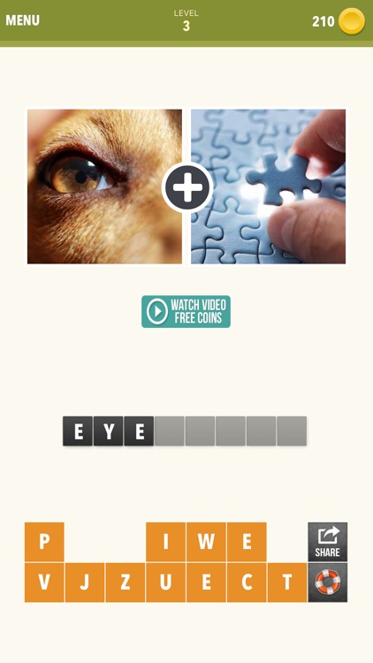 Pic Combo - 2 Pics Guess What's the Word Puzzle