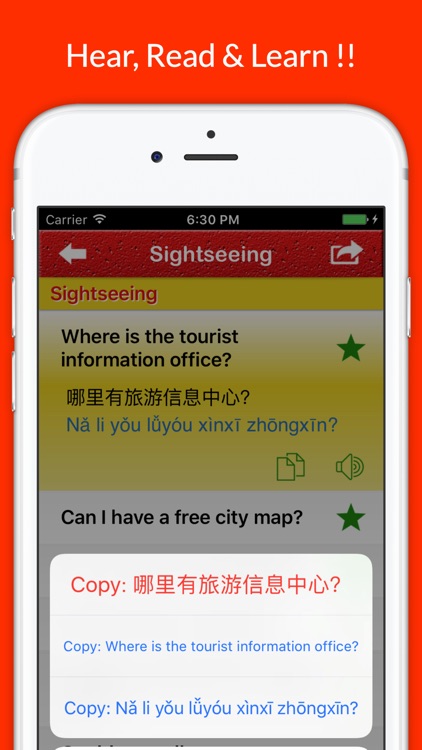 Learn Chinese - Travel Phrases, Words & Vocabulary screenshot-3