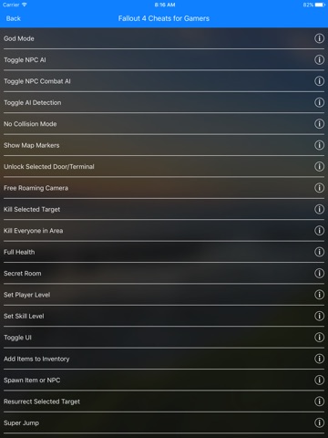 Fallout 4 Cheats for Gamers screenshot 2