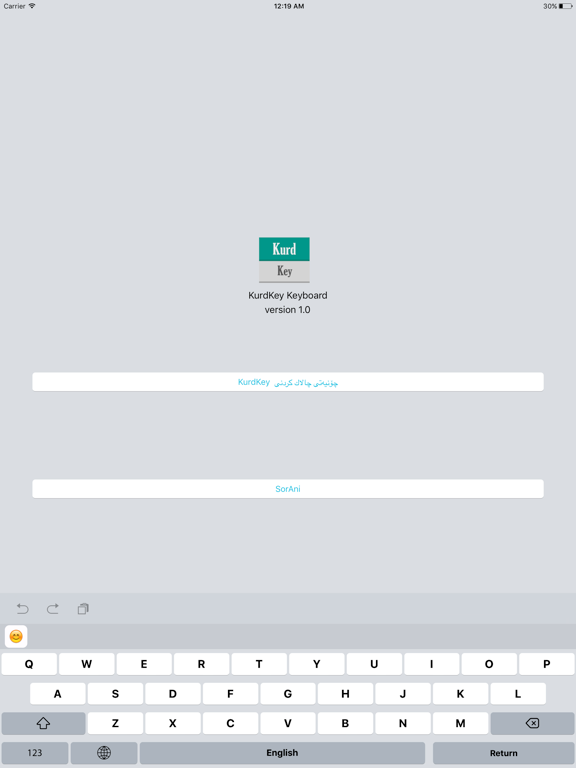 KurdKey iPad screenshot 5 - Utilities app