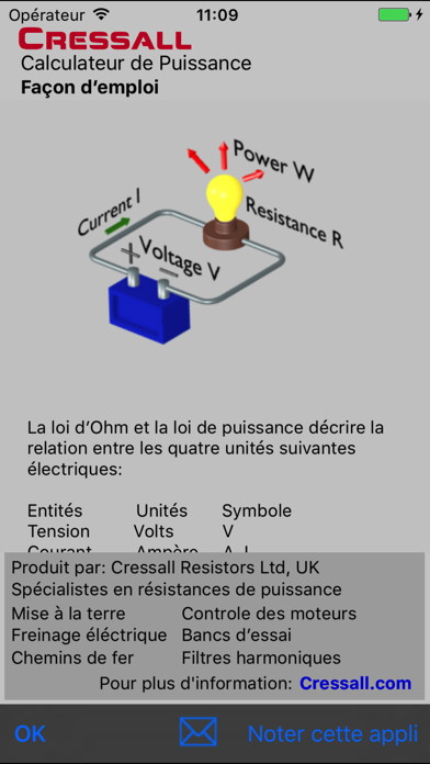 Screenshot #2 pour La loi d'Ohm et la loi de Puissance Calculateur