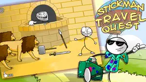 Stickman Travel Quest - Puzzle Adventure Game screenshot #1 for iPhone