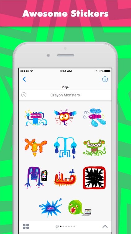Crayon Monsters stickers by Pinja