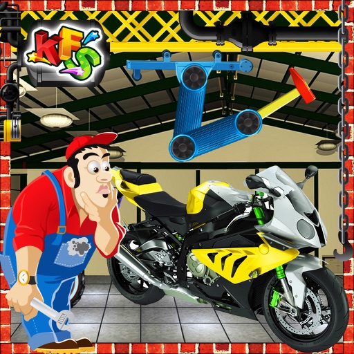 Motorcycle Workshop & Factory – Mechanic Garage Icon