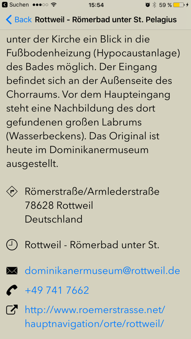 Roemerstrasse Neckar-Alb-Aare screenshot