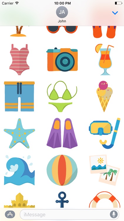 Summer Beach Holiday - Fun Vacation Stickers
