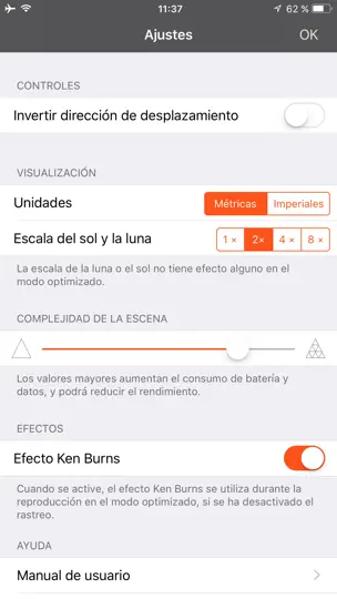 Captura de pantalla de Photographer's Ephemeris 3D en iPhone 5