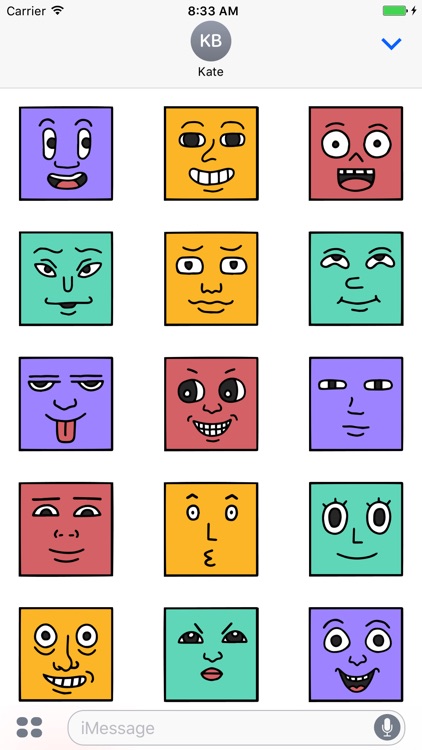 Artistic Squared Faces Emojis